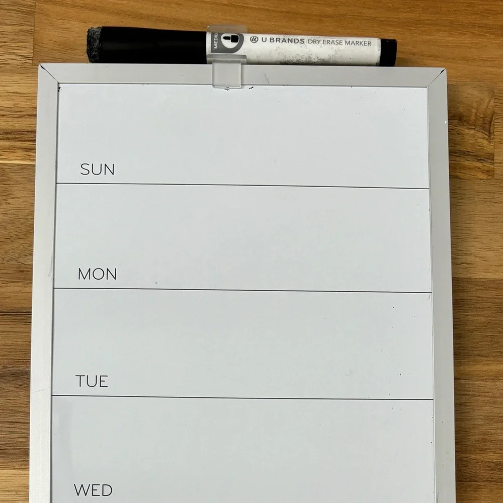 Days of the Week Dry Erase Board Calendar and Cork Board